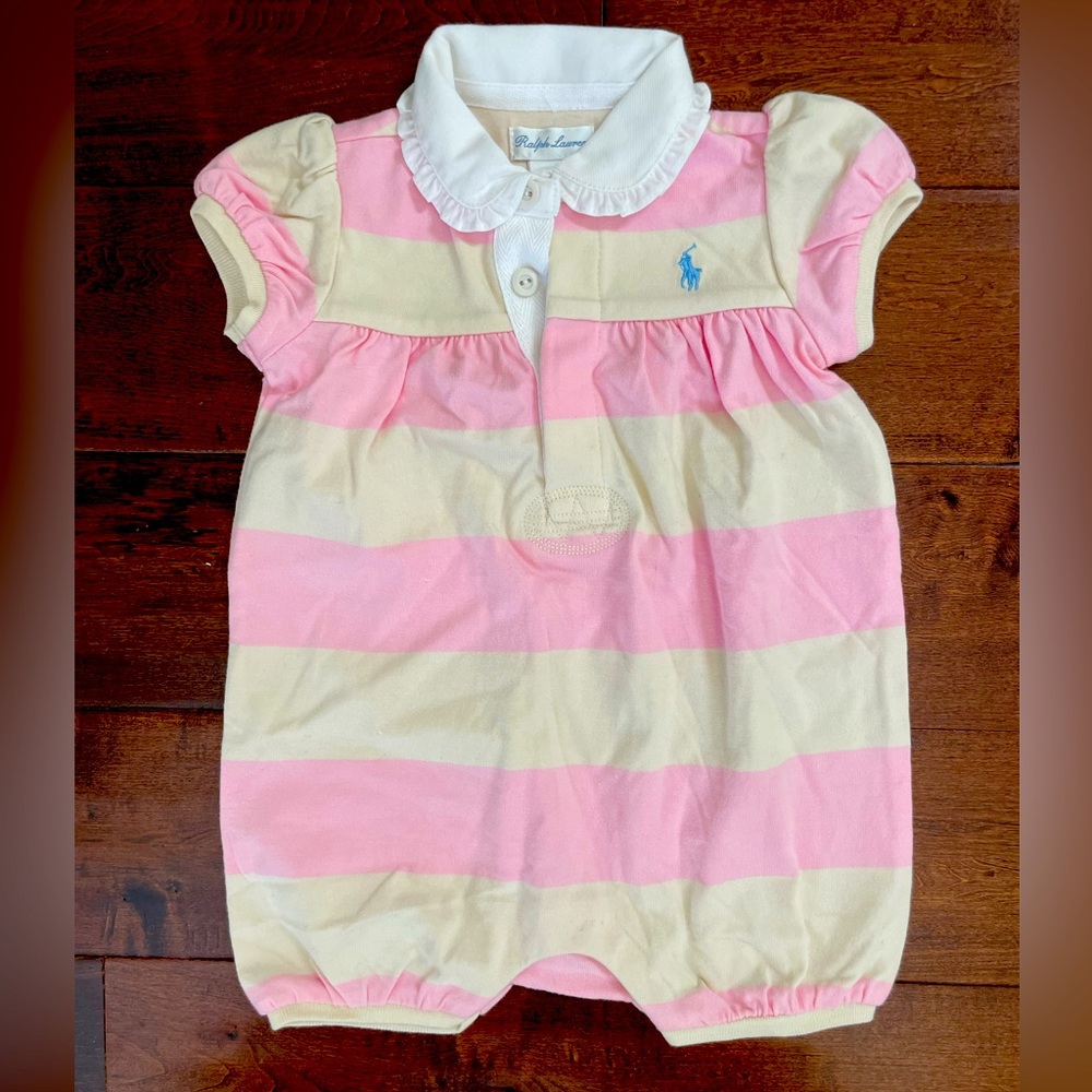 Ralph Lauren Pink & Yellow Romper